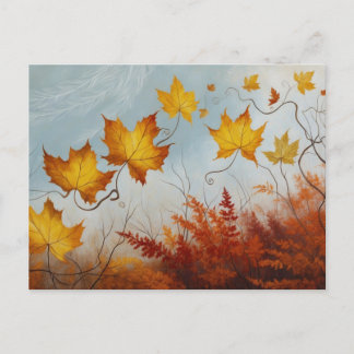 Cartão Postal Herbstblätter