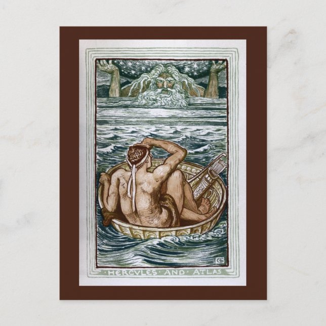 Cartão Postal Hércules e Atlas (Frente)