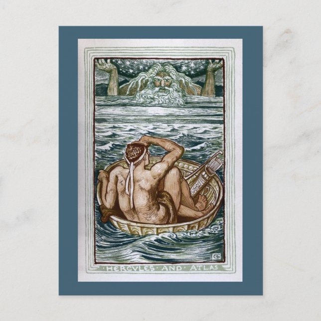 Cartão Postal Hércules e Atlas (Frente)