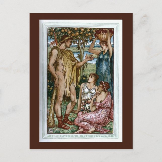 Cartão Postal Hércules e Ninfas (Frente)