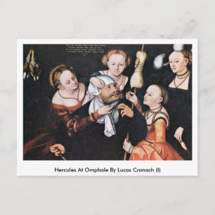 Cartão Postal Hércules Em Omphale Por Lucas Cranach (I)