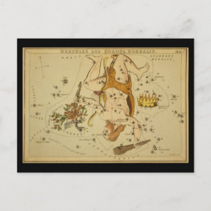 Cartão Postal Hércules (Hércules) e Corona Borealis