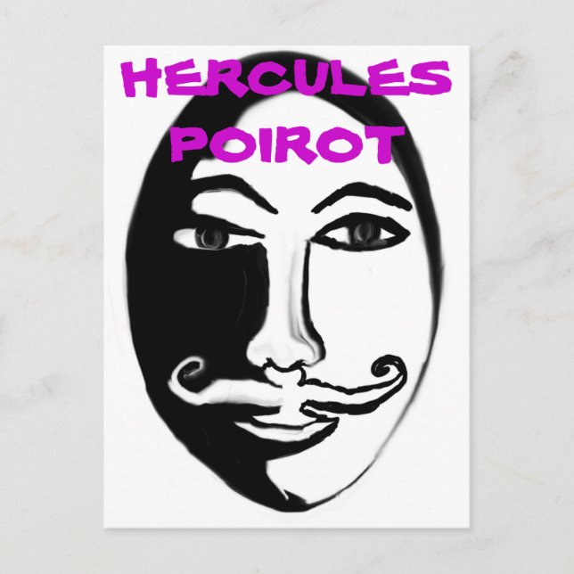 Cartão Postal Hercules Poirot (Frente)
