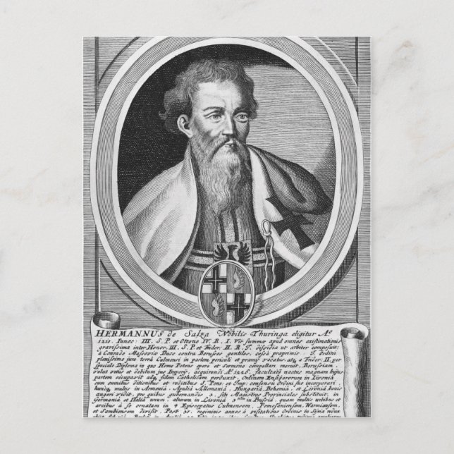 Cartão Postal Hermann de Salza (Frente)