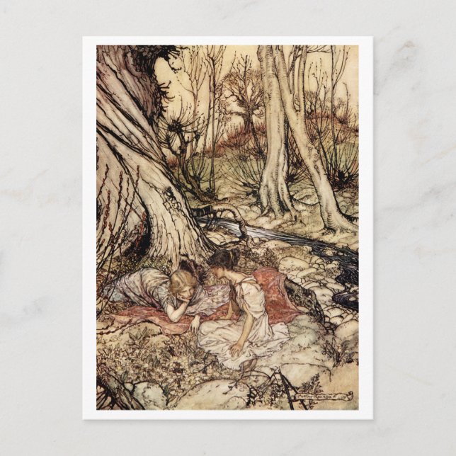 Cartão Postal Hermia e Lysander (Frente)