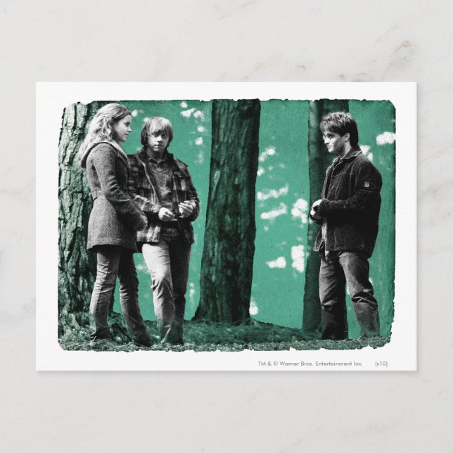 Cartão Postal Hermione, Ron e Harry 1 (Frente)