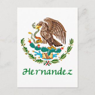 Cartão Postal Hernandez Selo Nacional Mexicano
