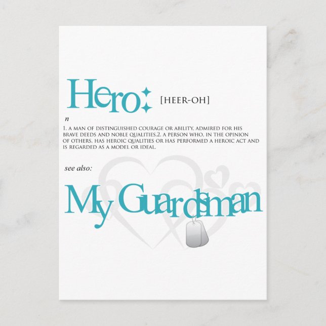 Cartão Postal Herói (Frente)