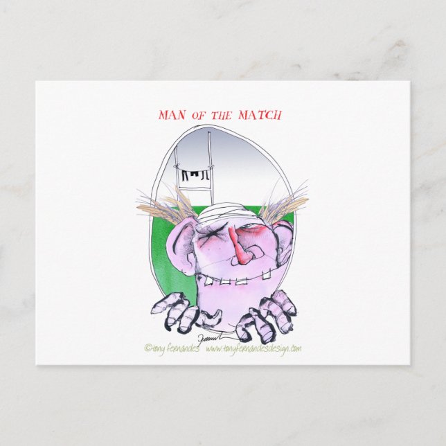 Cartão Postal herói do rugby, tony fernandes (Frente)