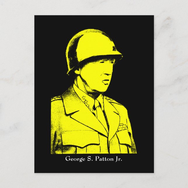 Cartão Postal Herói Militar - General Patton (Frente)