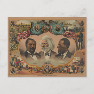 Cartão Postal Heróis da Corrida Colorida 1881 Frederick Douglas