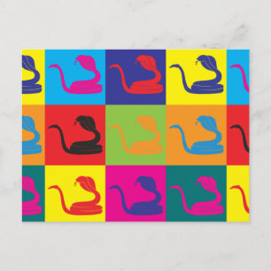 Cartão Postal Herpetology Pop Art