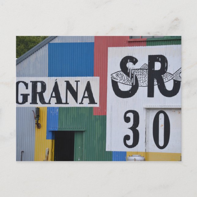 Cartão Postal Herring Museum, Islândia (Frente)