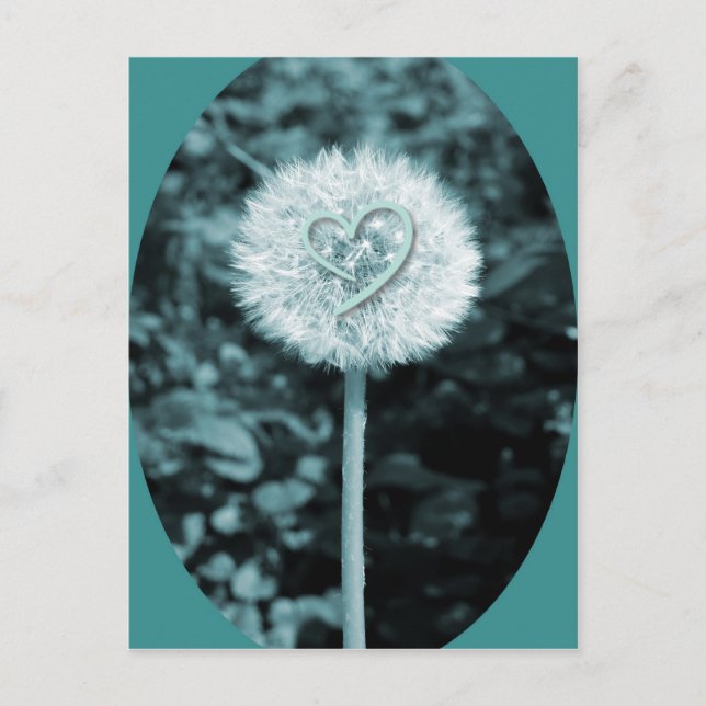 Cartão Postal Herz blume heart flower (Frente)