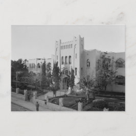 Cartão Postal Herzliya Hebrew Gymnasium em Tel Aviv nos anos 30