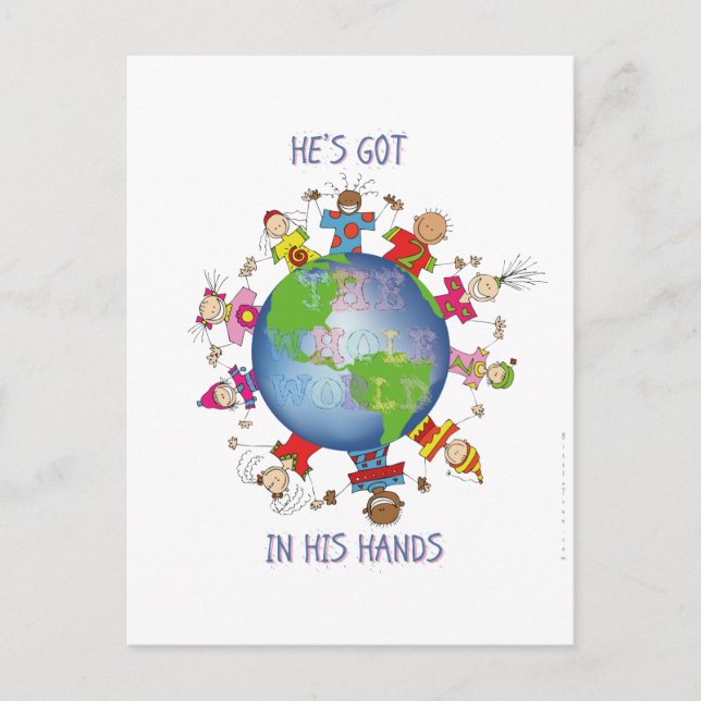 Cartão Postal He's Got the Whole World in His Hands (Frente)