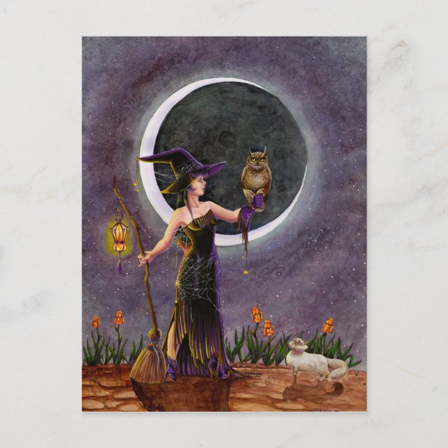 Cartão Postal 'Hester e a Coruja' (Frente)