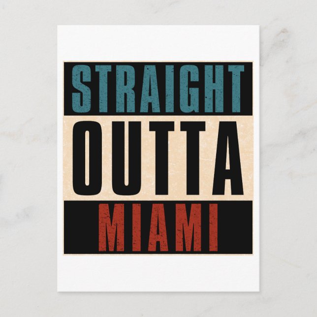 Cartão Postal Hetero de Miami Florida FL (Frente)