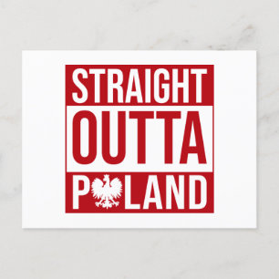Cartão Postal Hetero fora do Polônia Sinalizador Vermelho Branco