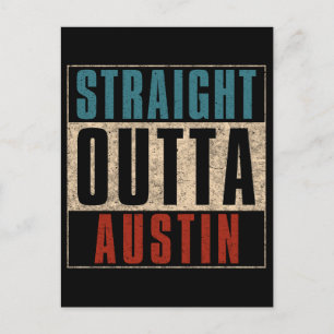 Cartão Postal Hetero Outta Austin Texas TX EUA