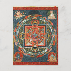 Cartão Postal Hevajra Mandala do Deus Budista Tibetano