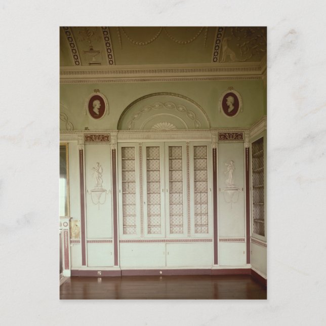 Cartão Postal Heveningham Hall, Suffolk: biblioteca, 1778-80 (Frente)