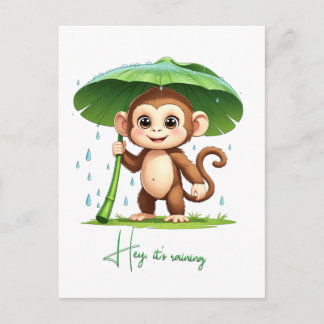 Cartão Postal Hey' It's Raining