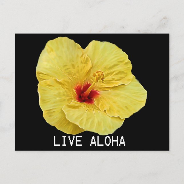 Cartão Postal Hibiscus Amarelo (Frente)