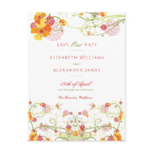 Hibiscus Amarelo e Floral Engolido Salvar a Data