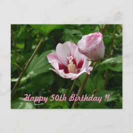 Cartão Postal Hibiskus Hibiscus 50. Geburtstag Jubiläum