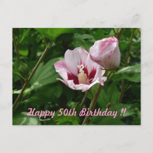Cartão Postal Hibiskus Hibiscus 50. Geburtstag Jubiläum