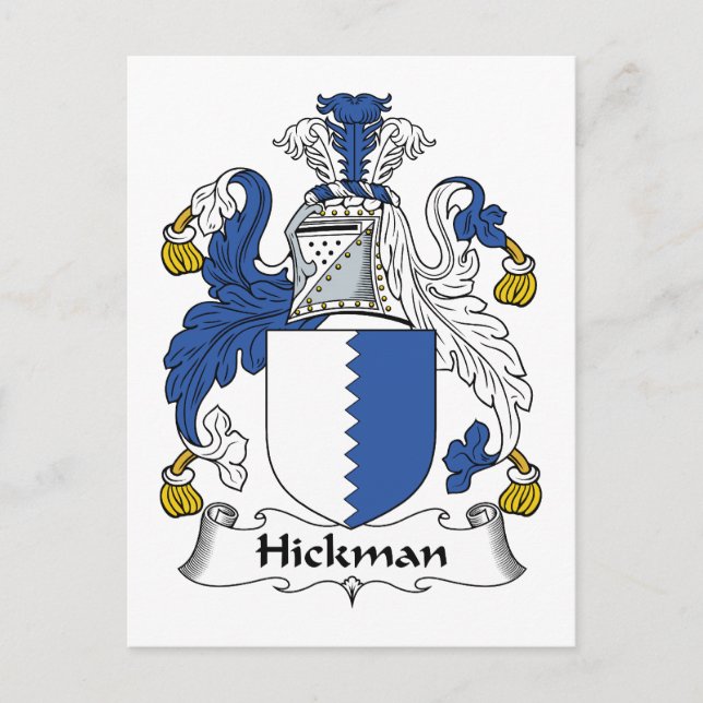 Cartão Postal Hickman Family Crest (Frente)
