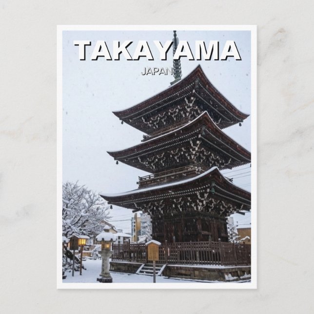 Cartão Postal Hida Kokubun-ji Takayama Japan Travel (Frente)