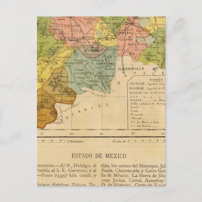 Cartão Postal Hidalgo, México (Frente)