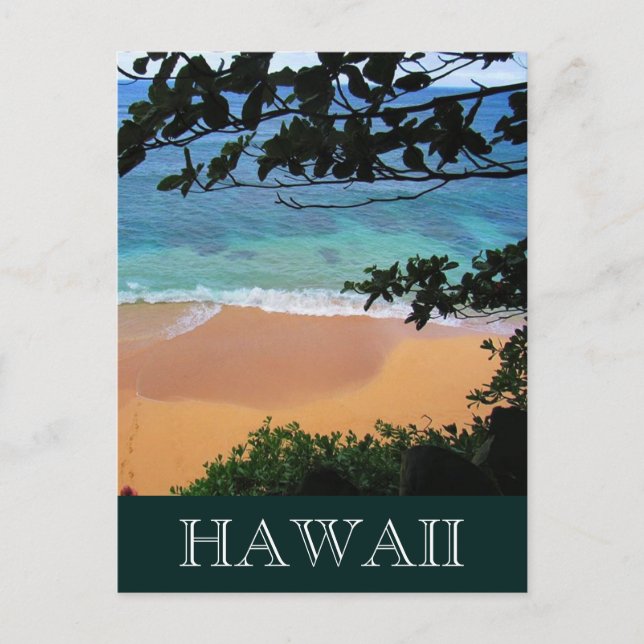 Cartão Postal hideaways Beach hawaii (Frente)