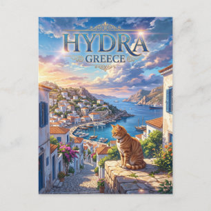 Cartão Postal Hidra Grécia