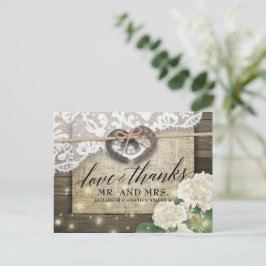 Cartão Postal Hidrangea em Forma de Ferradura País Casamento de