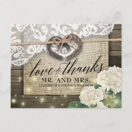 Cartão Postal Hidrangea em Forma de Ferradura País Casamento de