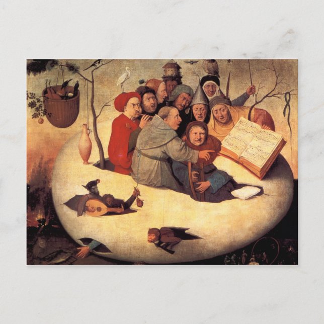 Cartão Postal Hieronymus Bosch - O concerto no Ovo (Frente)