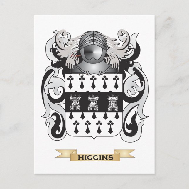 Cartão Postal Higgins Casaco de armas (Proteção para a Família) (Frente)