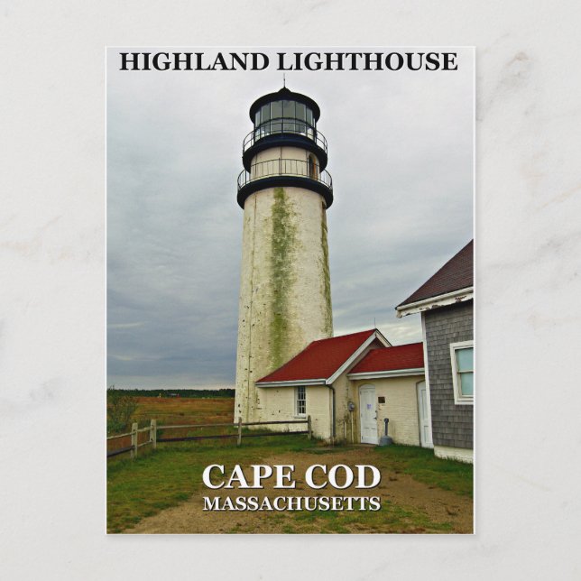 Cartão Postal Highland Lighthouse, Massachusetts Postcard (Frente)