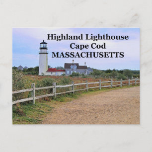Cartão Postal Highland Lighthouse, Massachusetts Postcard