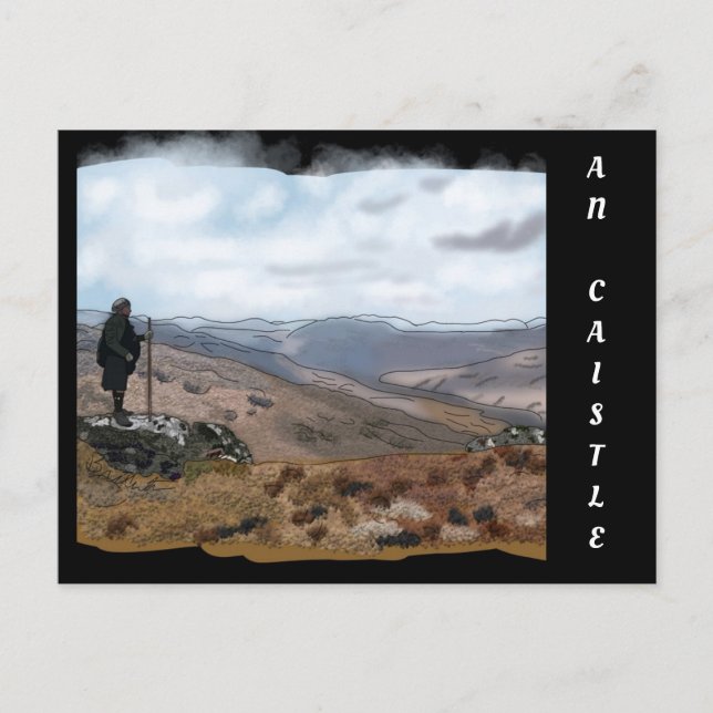 Cartão Postal Highlander em An Caistel, Escócia (Frente)