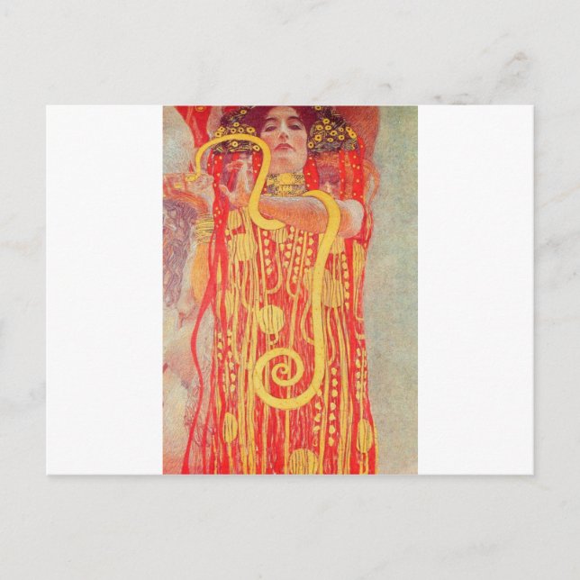 Cartão Postal Higieia por Gustav Klimt (Frente)