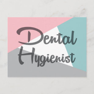 Cartão Postal Higienista Dental - Cinza de Casa Rosa Dental Retr