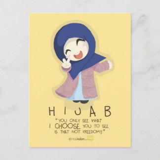 Cartão Postal Hijab é Liberdade