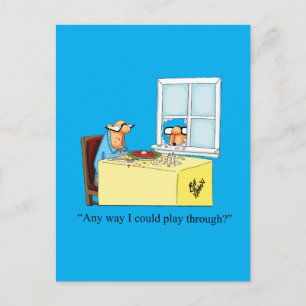 Cartão postal Hilariante Golf Humor