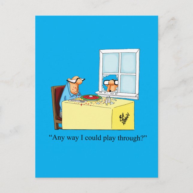 Cartão postal Hilariante Golf Humor (Frente)