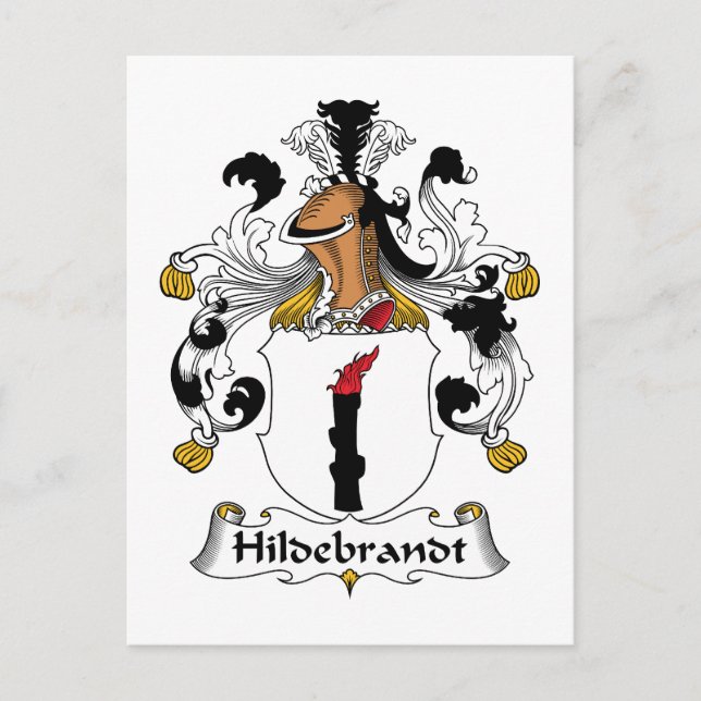 Cartão Postal Hildebrandt Family Crest (Frente)