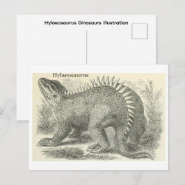Cartão Postal Hileosaurus Dinossauros Ilustração